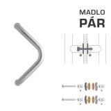 KLJUKA MP M6 WA/AS-STEKLO - par (Srebrna RAL 9006) - MP Srebrni