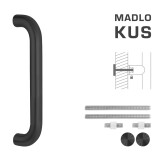 KLJUKA MP koda K01 Ø 32 mm UN - razmik 350 mm (BS - Črna mat) - MP BS (mat črna)