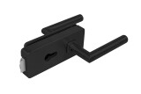 Steklena KLJUČAVNICA z ročajem MP FAVORIT UNIQUE R8- PZ (BS - Matte Black) - MP BS (mat črna)