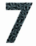 Hišne številke MP - LR - 120 mm (Črno kovane) - 7 - MP KOVANO ČRNO