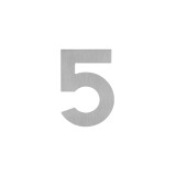 Hišne številke MP - LR - 60 mm - lepilo (BN - Brušeno nerjaveče jeklo) - 5 - MP BN (brušeno nerjaveče jeklo)