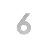 Hišne številke MP - LR - 60 mm - lepilo (BN - Brušeno nerjaveče jeklo) - 6 ali 9 - MP BN (brušeno nerjaveče jeklo)