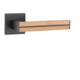 Okovje za vrata MP AS - IMPERATA - HR 7S (BS - Črna mat / hrastov les) - MP černá matná/dřevo dub