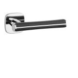 Okovje za vrata MP AS - DAVIDIA - QR 7S (OC - sijajni krom / črno usnje) - MP OC (sijajni krom)