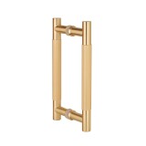 Kljuka za vrata MP SH 1770 - par (OLS - brušena medenina) - dolžina: 250 mm200 mmØ 20 mm - MP OLS (brušena in lakirana medenina)