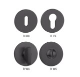 Rozeta za vrata MP TI - R 5S (BS PVD - črna mat PVD) - MP BS PVD - mat črna