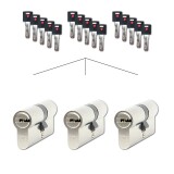 Komplet 3 cilindričnih vložkov Richter EURO XCOLOR SET3.CRV