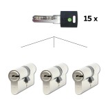 Komplet 3 cilindričnih vložkov Richter EURO XCOLOR SET3.ZELENI