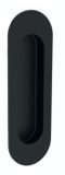 Školjka za drsna vrata ROSTEX ovalna 120x40 mm (MAT ČRNO) - ROSTEX ČRNA