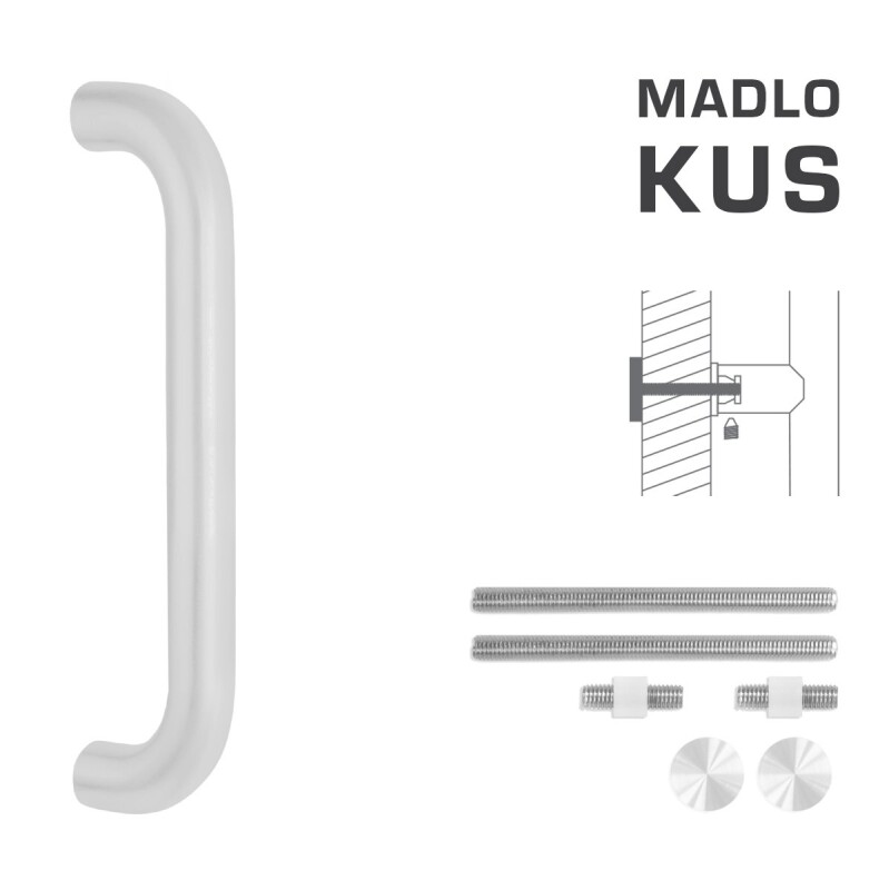 KLJUKA MP koda K01 Ø 32 mm UN - razmak 350 mm (WS - Bela mat)