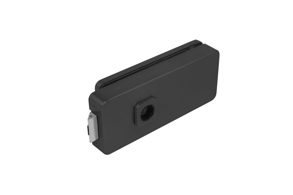 Steklena vrata LOCK UNIQUE R8 - brez sprednje luknje (BS - mat črna)