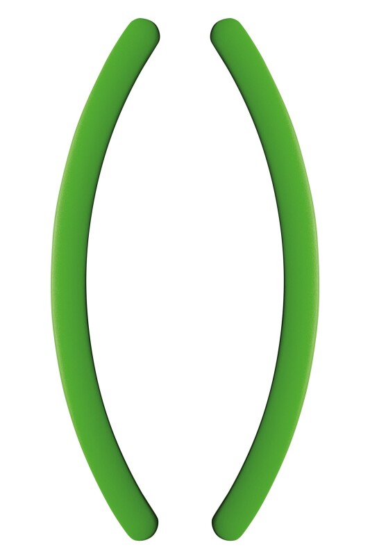 ROČKA ZA DRSNA VRATA MP ONE - par (mat zelena) - 375 mm