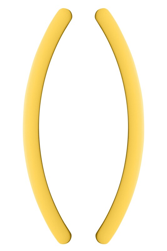 ROČKA ZA DRSNA VRATA MP ONE - par (limonino rumena mat) - 375 mm