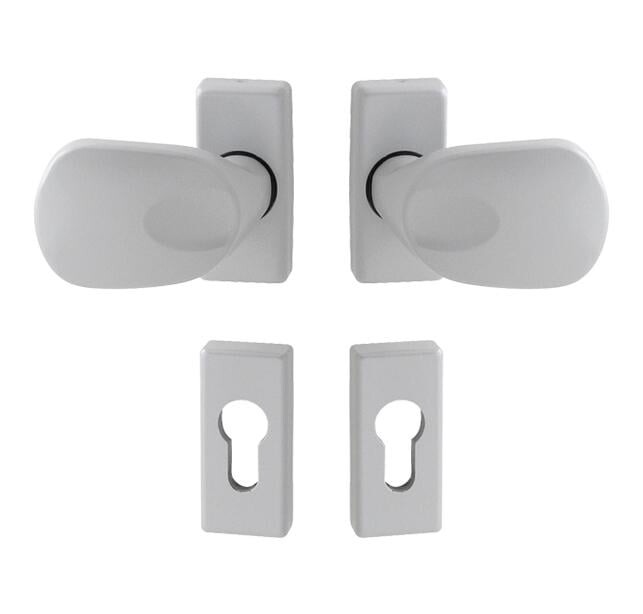 Kljuka za vrata MP WA - FELIX - UR srebrna (RAL 9006)