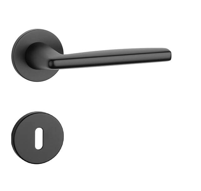 Okovje za vrata MP AT - LUNA - R 7S (BS - Črna mat)