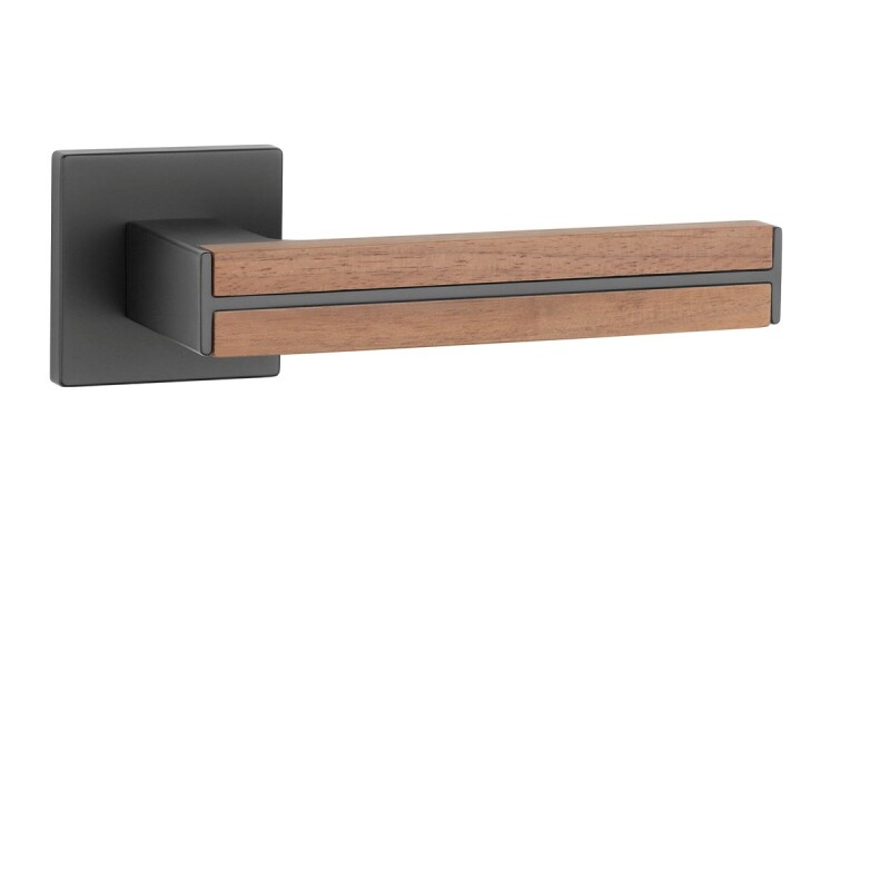 Okovje za vrata MP AS - IMPERATA - HR 7S (BS - Črna mat / orehov les)