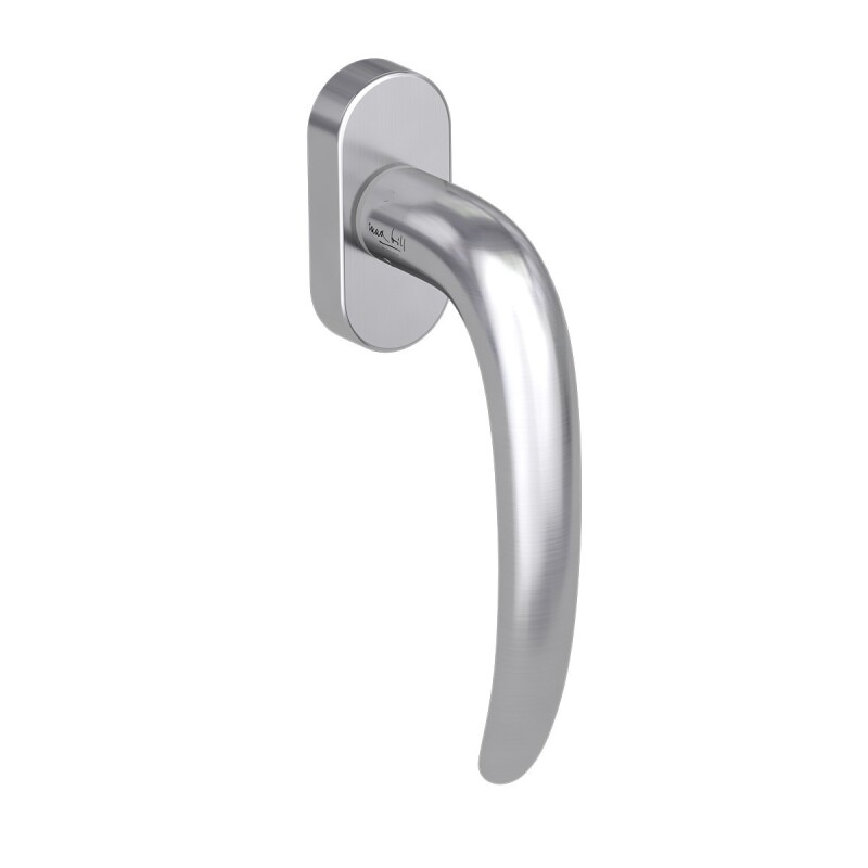 Kljuka za evro okna MP GK - DK - ULMER - R (BN - brušeno nerjaveče jeklo)