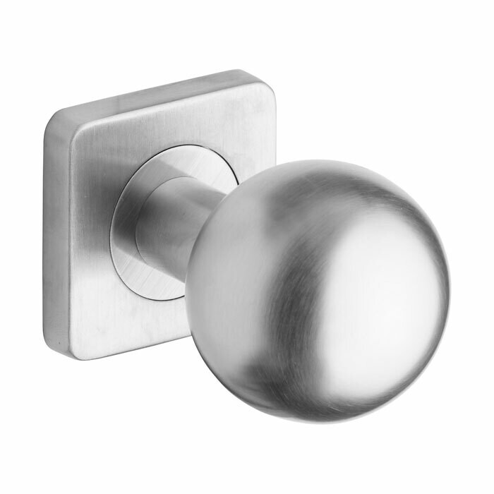 ROSTEX gumb s kvadratno rozeto (mat nerjaveče jeklo)