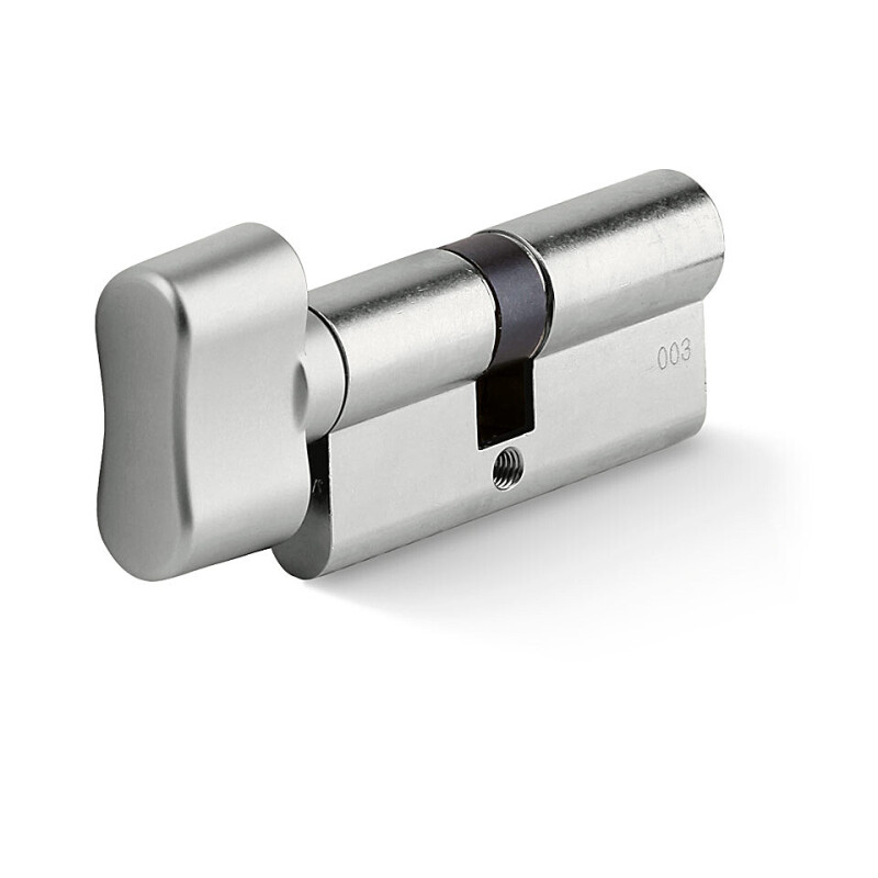 Cilindrični varnostni cilinder z gumbom ACT WILKA RC4, zaščiten profil (nikelj)