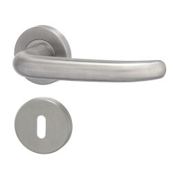 Okovje za vrata HOLAR MT 04 z okroglo rozeto (nerjaveče jeklo)