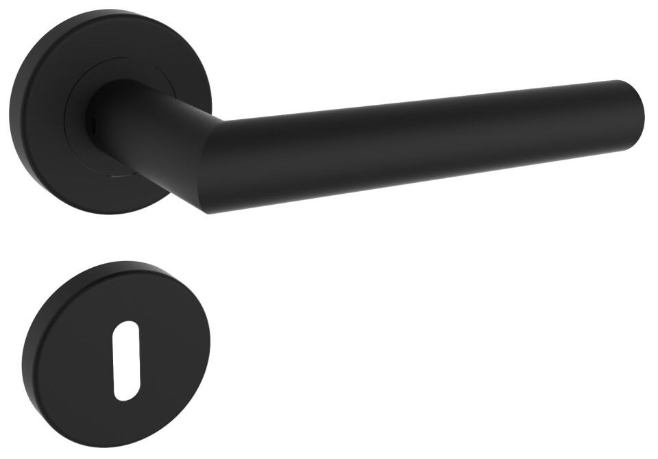 ROSTEX VIGO vratna okovje z zatiči (črni saten)