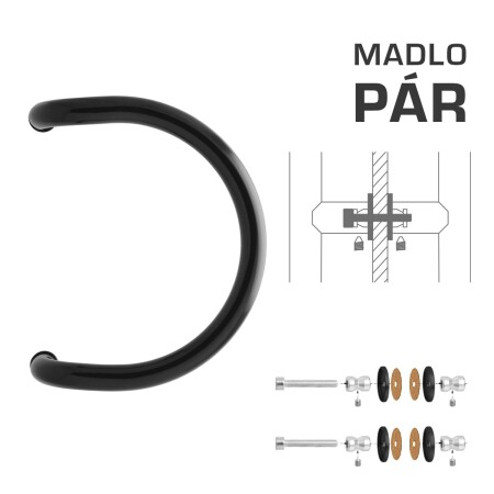 KLJUKA MP M1 WA/AS-STEKLO - par (Črna RAL 9005)