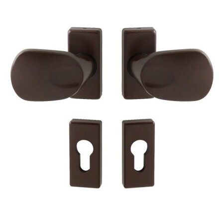 Kljuka za vrata MP WA - FELIX - UR (Rjava (RAL 8017))