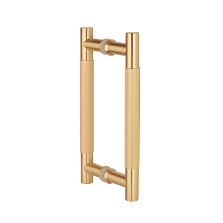 Kljuka za vrata MP SH 1770 - par (OLS - brušena medenina) - dolžina: 250 mm200 mmØ 20 mm