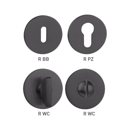 Rozeta za vrata MP TI - R 5S (BS PVD - črna mat PVD)