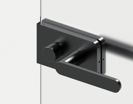 Ključavnica za steklena vrata MP VM - TOTAL GLASS (BS - mat črna)