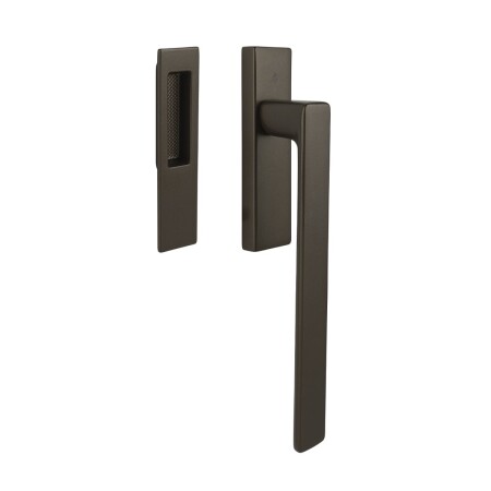 Drsna portalna kljuka MP CB - HS PORTAL MOOD DUE - kljuka/lupina (mat rjava)