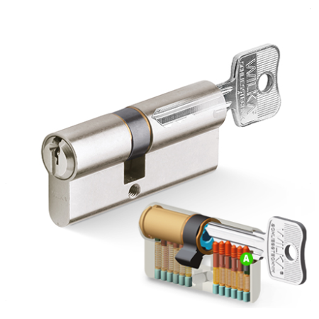 Varnostni cilinder ACT WILKA SU 26, unificiran cilinder (nikelj)
