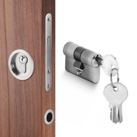 ACT WILKA cilindrični gradbeni vložek za drsna vrata (nikelj)