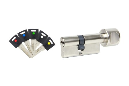 Vložek za vgradnjo cilindra z gumbom Richter EURO XCOLOR RC1