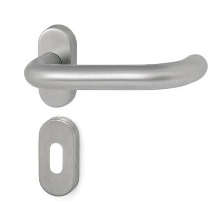 Okovje za vrata HOLAR MT 02 z ovalno rozeto (nerjaveče jeklo)