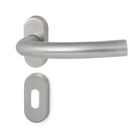 Okovje za vrata HOLAR MT 03 z ovalno rozeto (nerjaveče jeklo)