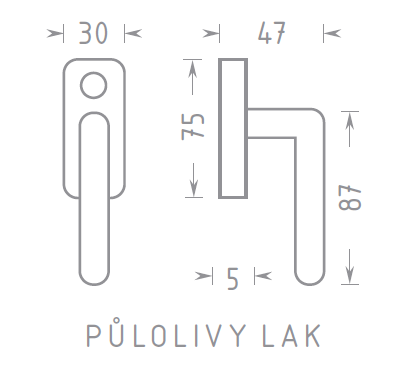 Okensko okovje ACT pol olivno lakirano (BELO)