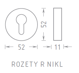 Rozeta za armature ACT R BB (NICL)