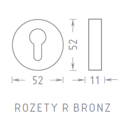 Rozeta za okovje ACT R BB (BRONA)