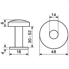 Kukalo za vrata RICHTER RVW.30-52.AB (ANTIQUE BRONZE)