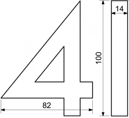Hišne številke RICHTER 3D RN.100LV (ALUMINIJ)