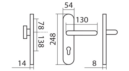 Varnostna armatura TWIN COLUMBUS DEF HR H 2094KS z ročajem ALFA (E)