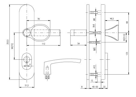 Varnostni aluminijasti fitingi ROSTEX EL1 (F1 - naravno eloksiran)