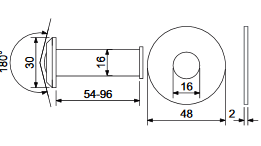Kukalo za vrata RICHTER RVW.54-96.BRNI