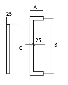 Kljuka EUROLATON za steklena in lesena vrata - 78250350 (inox)