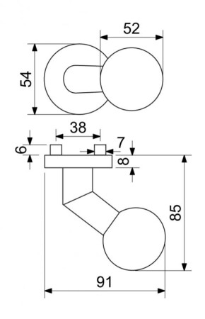 Vratna krogla Richter KNOB 02 FIXED (CE)