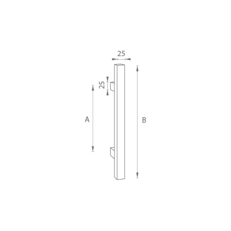 KLJUKA MP šifra K31 25x25 mm ST - kos (WS - Bela mat)
