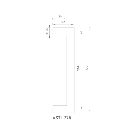 Kljuka za vrata MP Asti 275 (ANT - antracit)