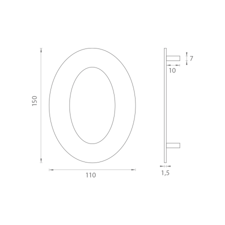 Hišne številke MP LR - 150 mm - 1