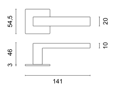 Vratna strojna oprema MP SH - KVADRATNA - HR 1760 3SM (BS - Črna mat)
